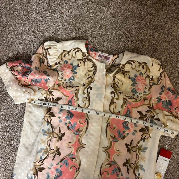 NWT Maggy London Vintage Silk Blouse - Picture 8 of 12
